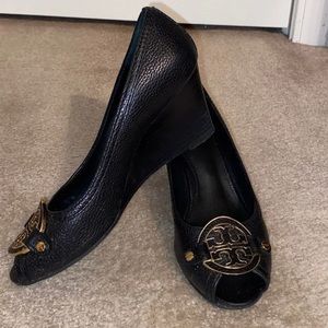 Tory Burch Open Toe Wedges